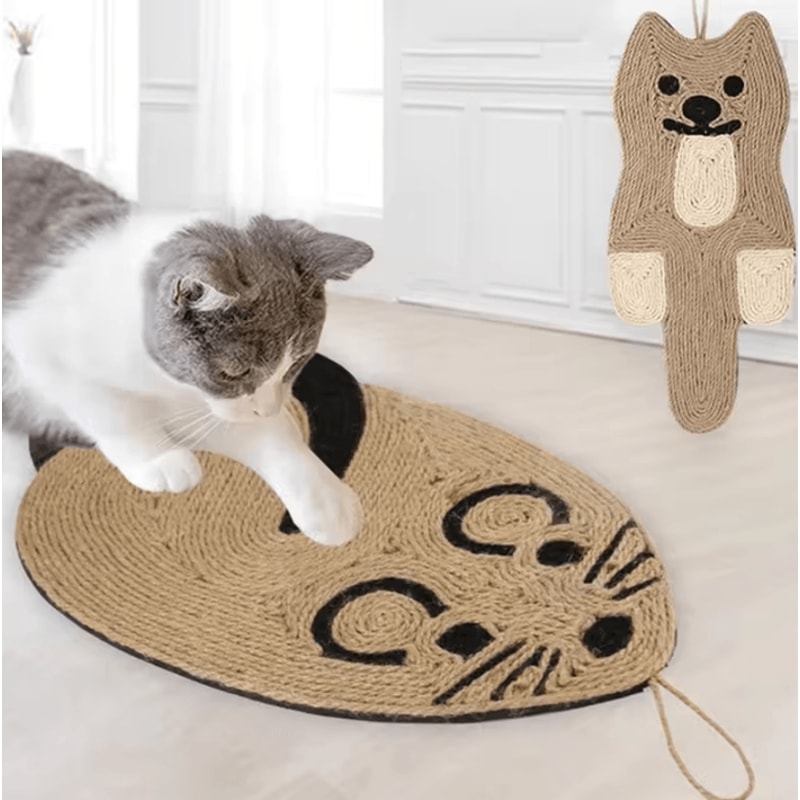 EcoScratch Natural Sisal Cat Scratching Mat For Indoor Cats 0