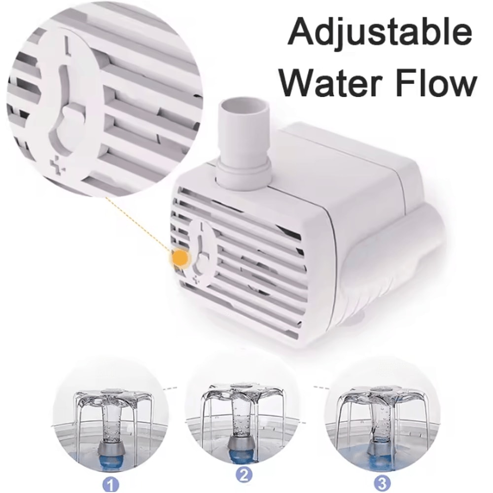 QuietFlow USB Replacement Water Pump For Pet Water Fountains 2