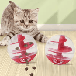 cleverroll interactive slow feeder puzzle ball for indoor cats