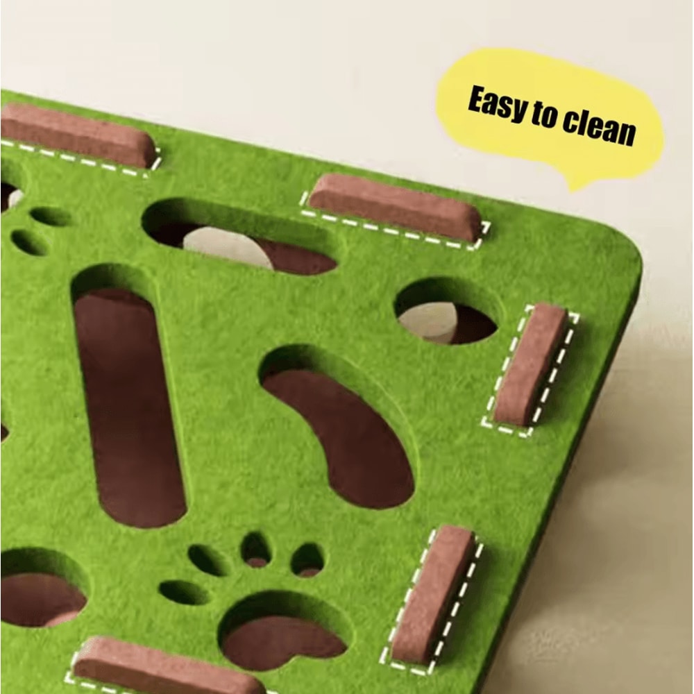CleverPaws Felt Cat Puzzle Scratcher Maze Toy With Bell 3