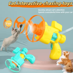 skychase flying disc launcher toy set for cats & kittens