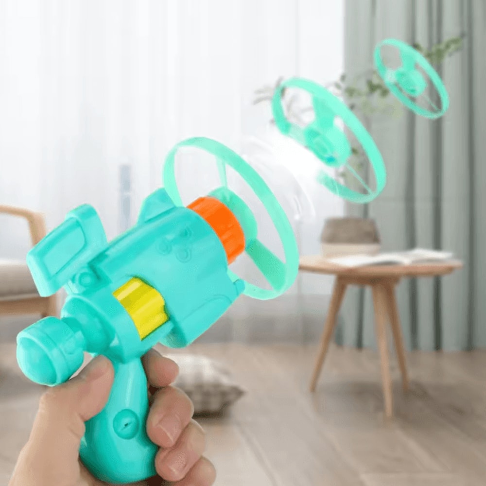 SkyChase Flying Disc Launcher Toy Set For Cats Kittens 1