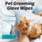 FreshPaws Extra Thick Pet Cleaning Wipes Gloves For Cats Dogs 1