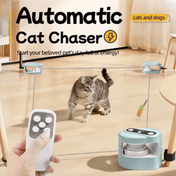 smartbird automatic cat chaser toy – remote control interactive hunting teaser for indoor cats