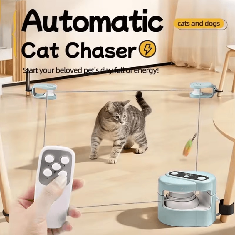 SmartBird Automatic Cat Chaser Toy Remote Control Interactive Hunting Teaser For Indoor Cats 0