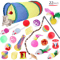 Ultimate Kitten Play Pack Interactive Cat Toy Variety Set With Wand Sisal Mouse Bell Balls 6