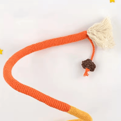 silvervine dental rope cat toy – interactive cotton teaser for healthy play & chewing