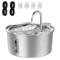 PureFlow 32L Stainless Steel Pet Water Fountain Automatic Filtered Drinking Station For Cats Dogs 3