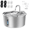 PureFlow 32L Stainless Steel Pet Water Fountain Automatic Filtered Drinking Station For Cats Dogs 4