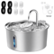 PureFlow 32L Stainless Steel Pet Water Fountain Automatic Filtered Drinking Station For Cats Dogs 4