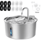 PureFlow 32L Stainless Steel Pet Water Fountain Automatic Filtered Drinking Station For Cats Dogs 6