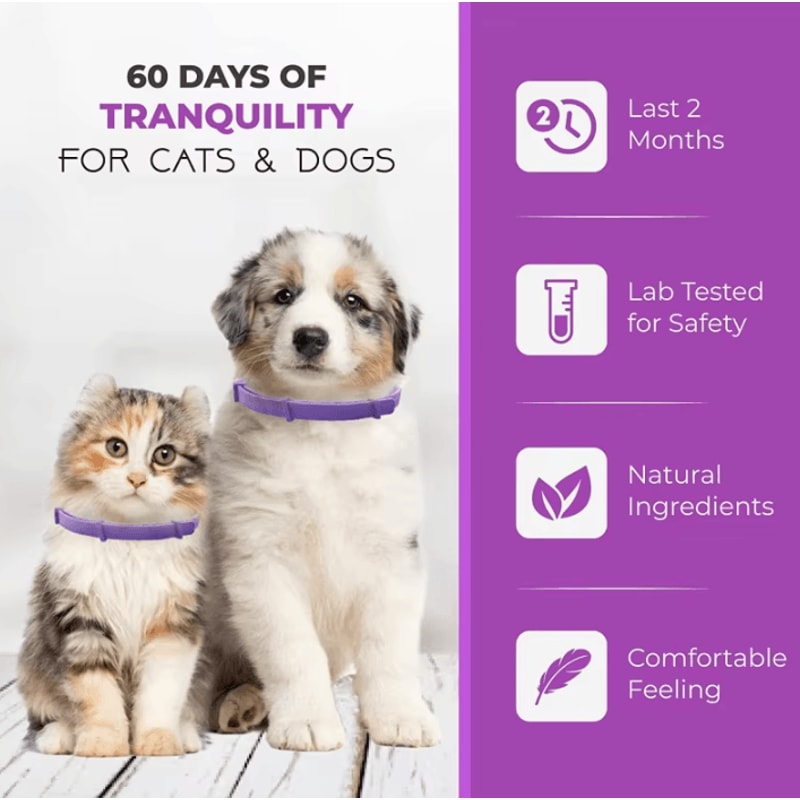 CalmPaws 3Pack Cat Pheromone Collars Adjustable Anxiety Relief Collar For StressFree Comfort 0