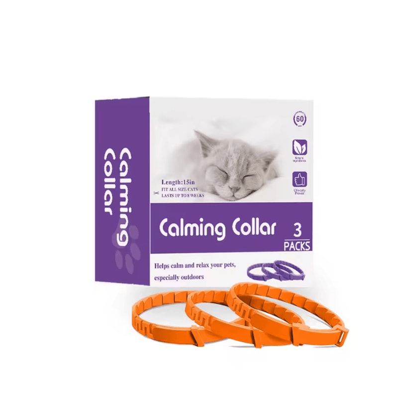CalmPaws 3Pack Cat Pheromone Collars Adjustable Anxiety Relief Collar For StressFree Comfort 7