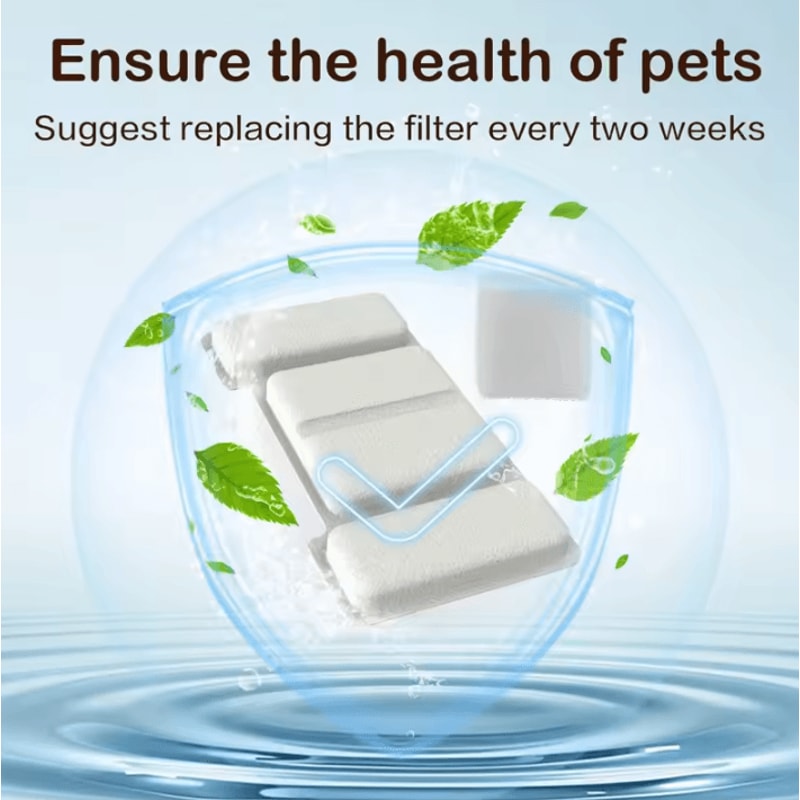 PureFlow Fountain Filter Replacement Set 8 Water Filters 4 Pump Sponges For TY09TY10 Pet Fountain 2
