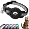 SafeTrack AirTag Cat Collar Adjustable AntiLost Collar With Secure AirTag Holder Bell 0