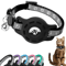 SafeTrack AirTag Cat Collar Adjustable AntiLost Collar With Secure AirTag Holder Bell 0