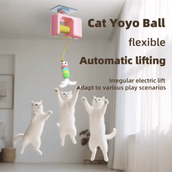 skyflutter interactive flying bird cat toy – rechargeable automatic door hanging hunting teaser