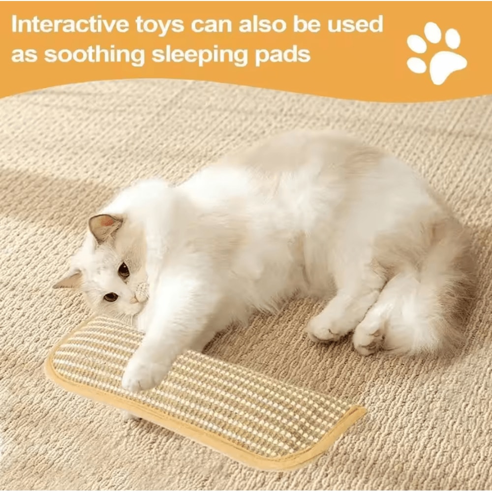Catnip Scratch Chew Pillow Interactive Cat Scratcher Toy For Claw Care Play 2