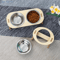 ElevateDine 2in1 Stainless Steel Pet Feeding Bowl Set AntiTip Raised Bowls With Wooden Stand 2