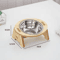 ElevateDine 2in1 Stainless Steel Pet Feeding Bowl Set AntiTip Raised Bowls With Wooden Stand 4