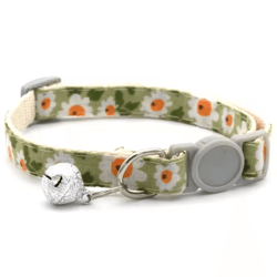 daisycharm adjustable pet bandana collar – floral breakaway scarf for cats & small dogs