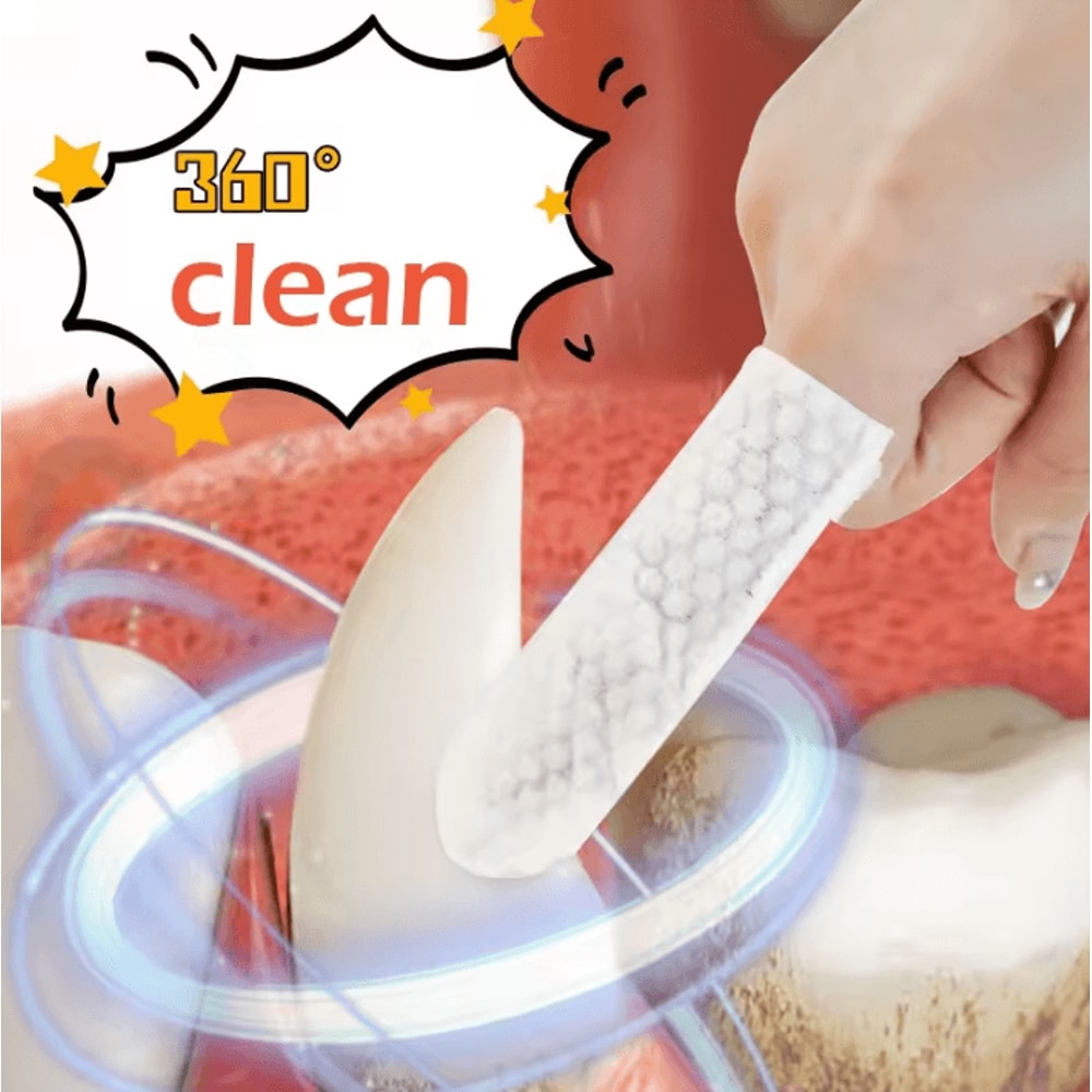 FreshPaw Dental Finger Wipes Disposable Pet Teeth Cleaning Wipes For Dogs Cats 2