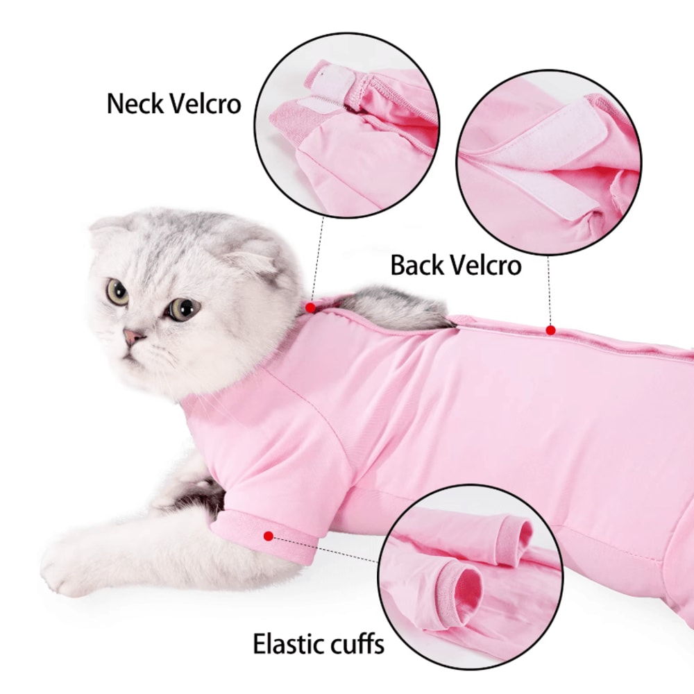 HealPurr Cat Recovery Suit Soft AntiLicking Surgical Onesie For Cats Small Pets 2