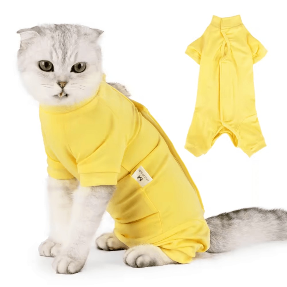 HealPurr Cat Recovery Suit Soft AntiLicking Surgical Onesie For Cats Small Pets 3