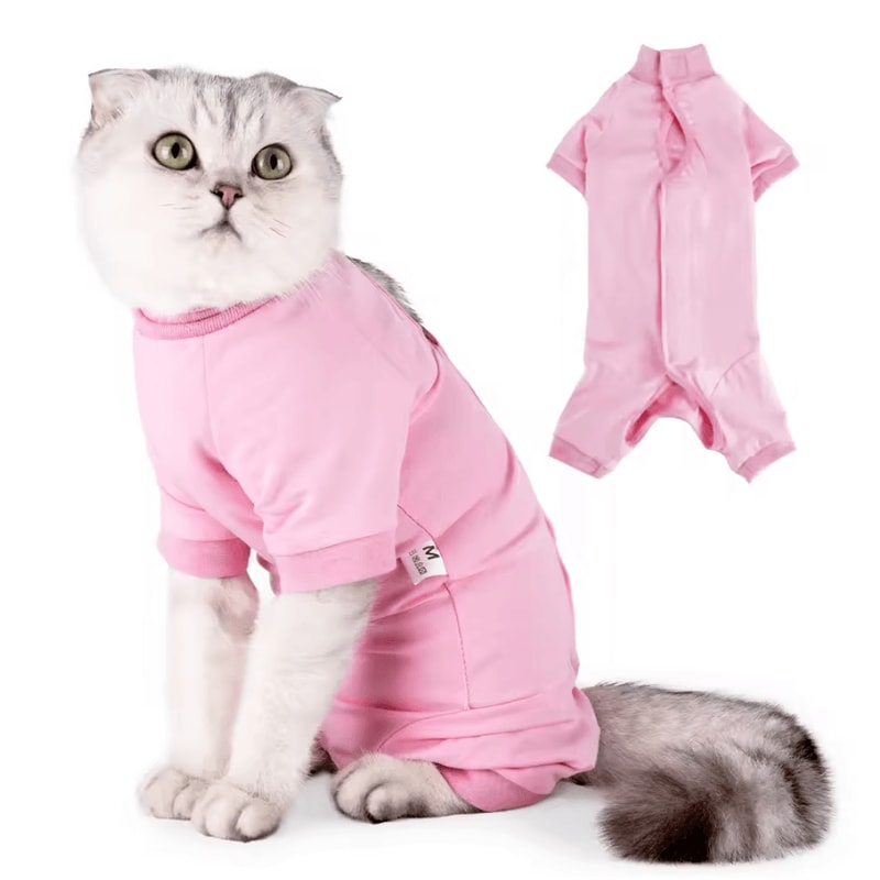 HealPurr Cat Recovery Suit Soft AntiLicking Surgical Onesie For Cats Small Pets 5