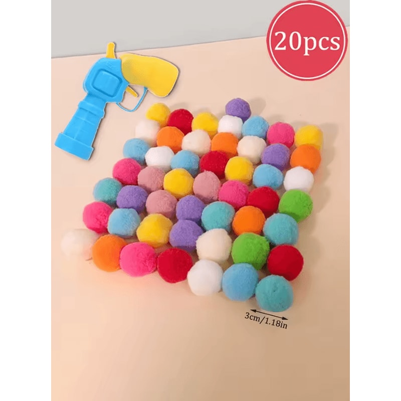 PounceBlaster Interactive Cat Toy Launcher Plush Ball Shooting Game For Indoor Cats 4