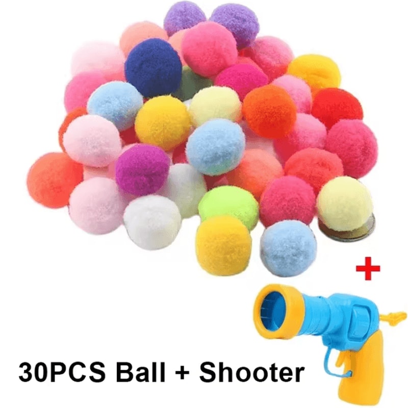 PounceBlaster Interactive Cat Toy Launcher Plush Ball Shooting Game For Indoor Cats 5