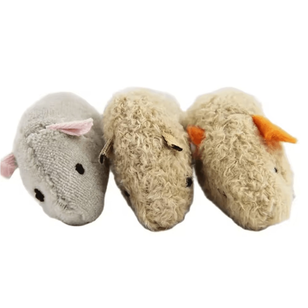 HuntPounce Plush Mouse Cat Toy Set Interactive BiteResistant Mice For Cats Kittens 2