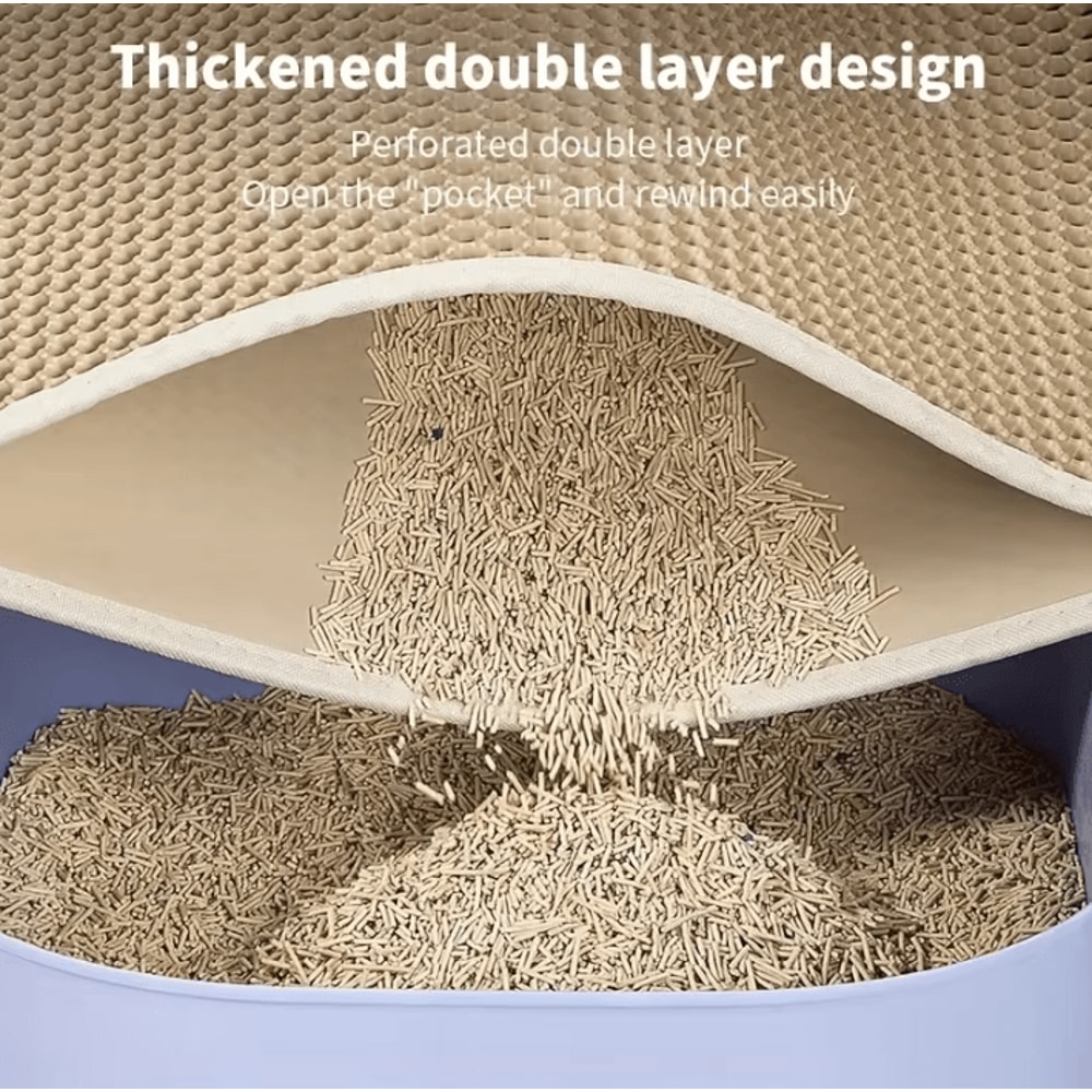 CleanPaws XL Honeycomb Cat Litter Mat DoubleLayer Waterproof Litter Trapping Mat 2