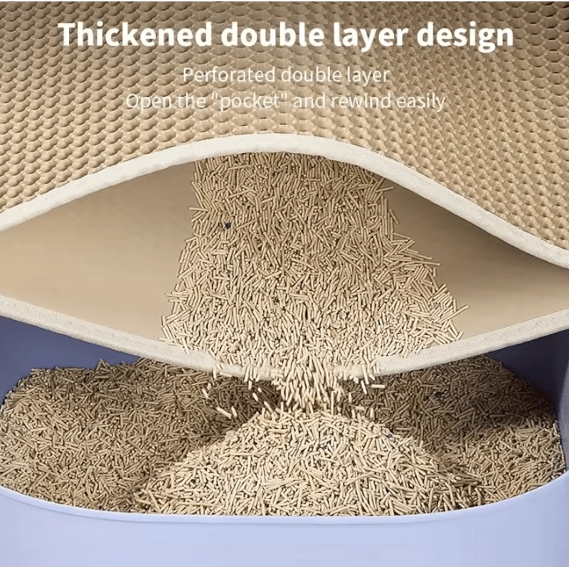 CleanPaws XL Honeycomb Cat Litter Mat DoubleLayer Waterproof Litter Trapping Mat 2