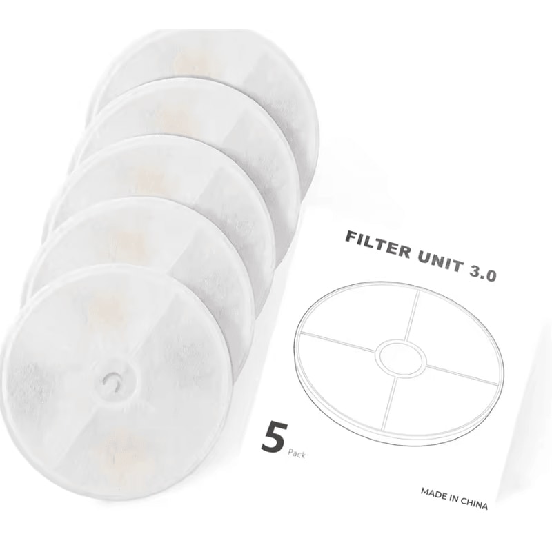 PureFlow PETKIT Fountain Filter 30 5Pack Replacement Water Filters For Cats Dogs 3
