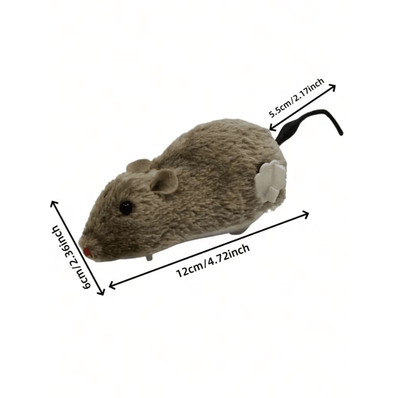ScurryPaws WindUp Mouse Toy Interactive Plush Chase Toy For Cats Small Dogs 1