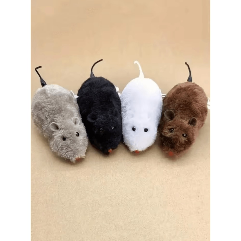 ScurryPaws WindUp Mouse Toy Interactive Plush Chase Toy For Cats Small Dogs 4
