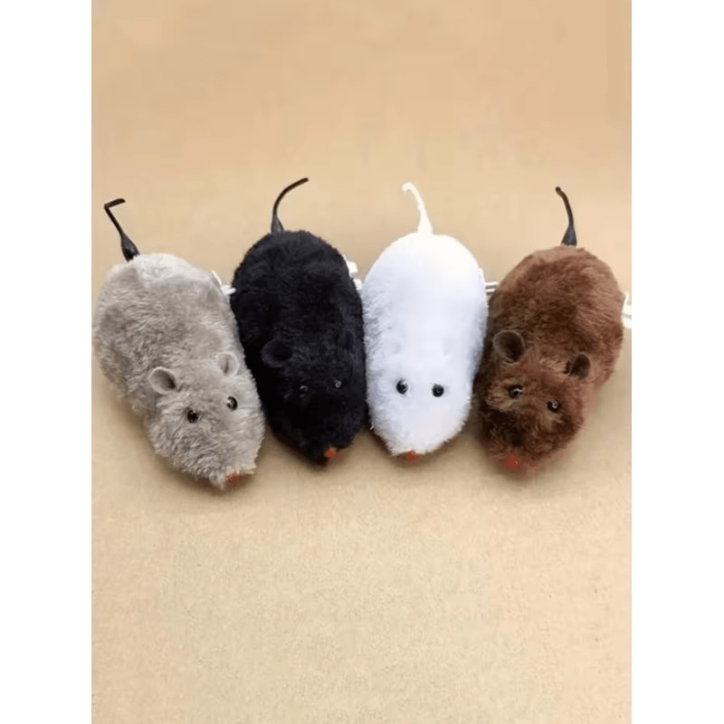 ScurryPaws WindUp Mouse Toy Interactive Plush Chase Toy For Cats Small Dogs 4