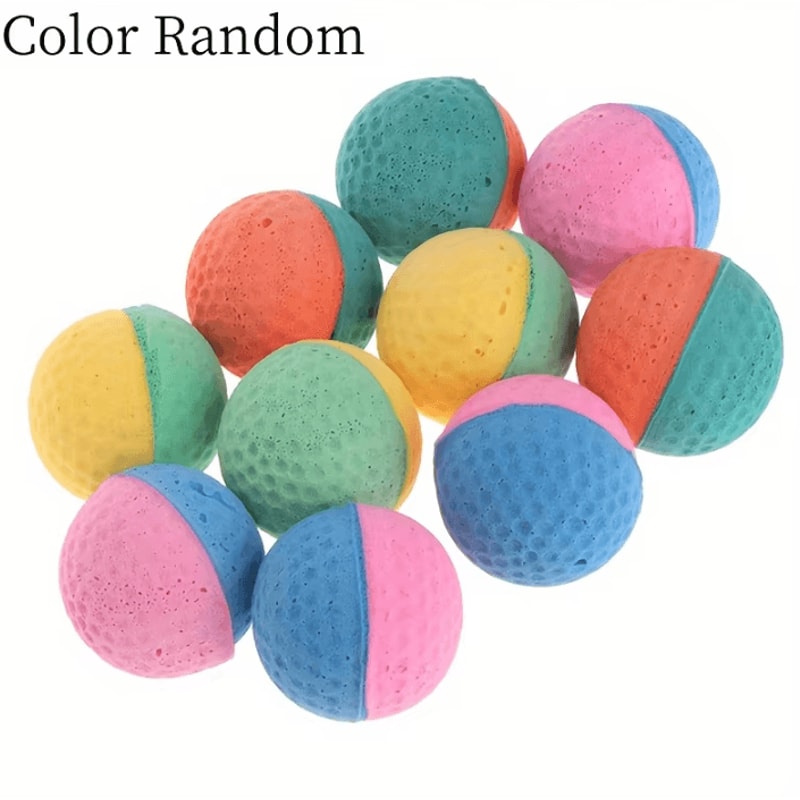 BouncePaws Foam Ball Cat Toys Soft Interactive Chase Balls For Indoor Cats Kittens 1