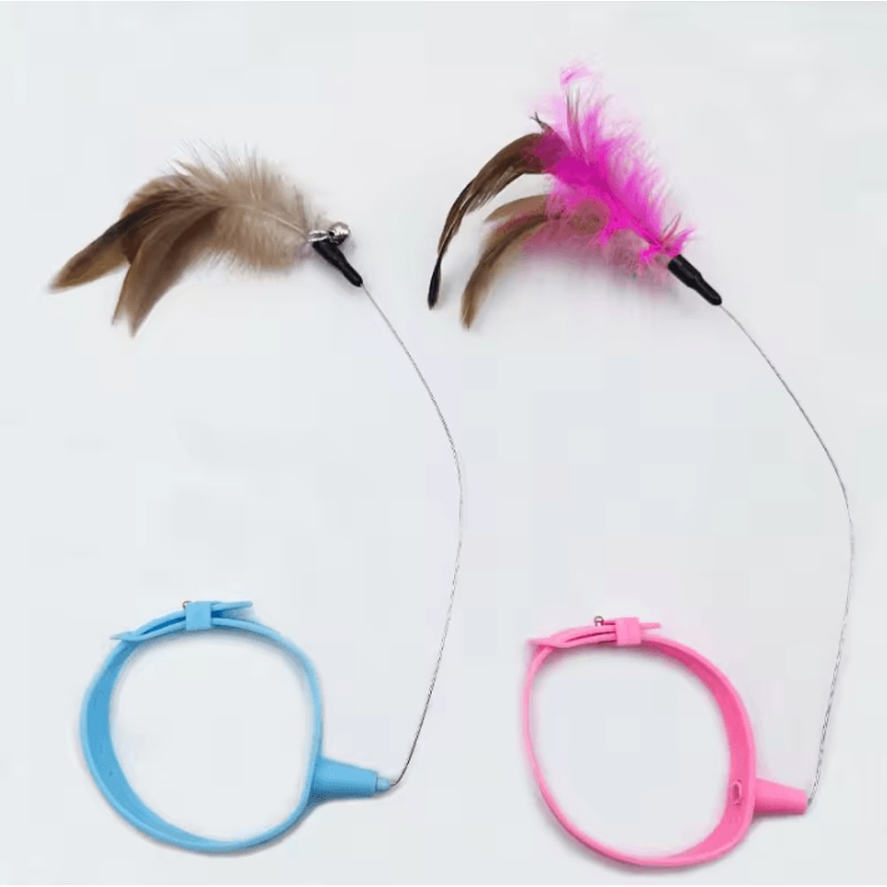 Feather Flutter Cat Wand Toy Interactive Cat Feather Toy For Endless Chase Play 6