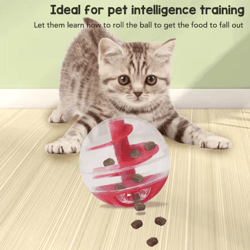 smart treat puzzle ball – interactive cat treat dispenser toy for play, feeding & enrichment