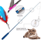Extendable Feather Chase Wand Cat Teaser Wand For Interactive Play Exercise 1