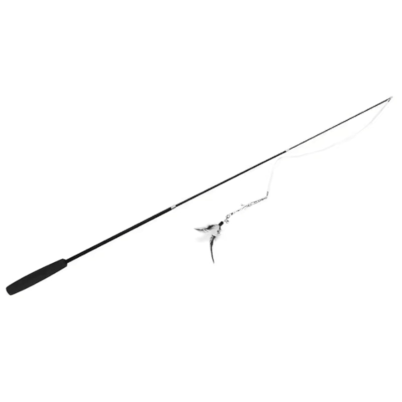 Extendable Feather Chase Wand Cat Teaser Wand For Interactive Play Exercise 4