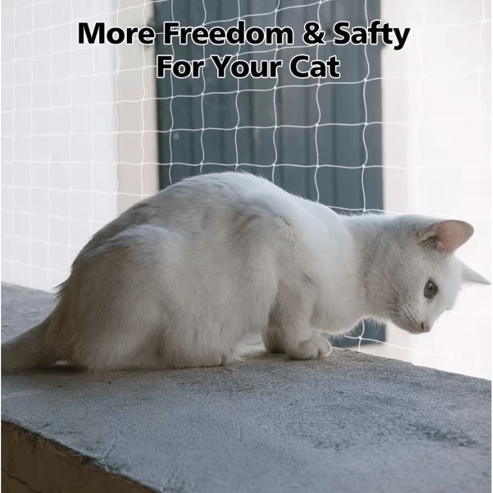 ClearGuard Cat Balcony Safety Net Cat Safety Net For Balconies Stairs Escape Prevention 1