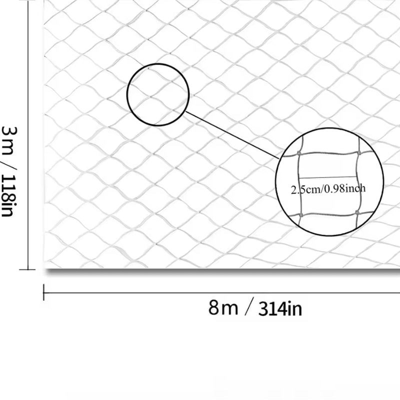 ClearGuard Cat Balcony Safety Net Cat Safety Net For Balconies Stairs Escape Prevention 5
