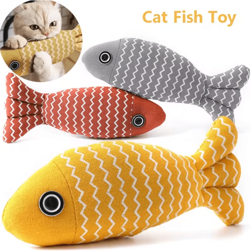 Realistic Fish Kicker Toy Interactive Cat Kicker Toy For Play Chewing Exercise 1