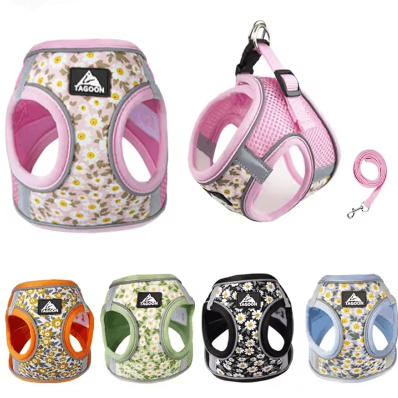 Reflective EscapeProof Cat Harness Leash Set Cat Harness And Leash For Safe Outdoor Adventures 0