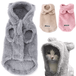 cozypaws fleece pet hoodie – cat sweater for warmth, comfort & cold-weather style