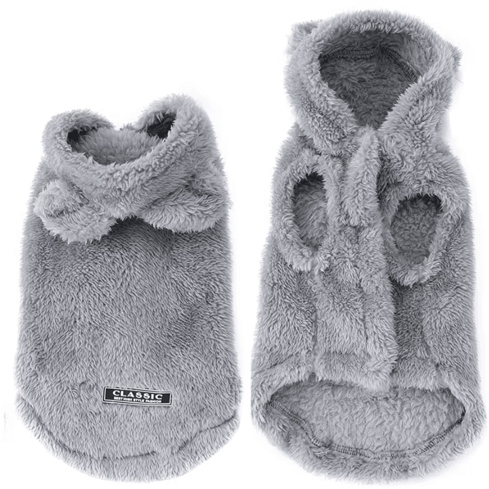 CozyPaws Fleece Pet Hoodie Cat Sweater For Warmth Comfort ColdWeather Style 1