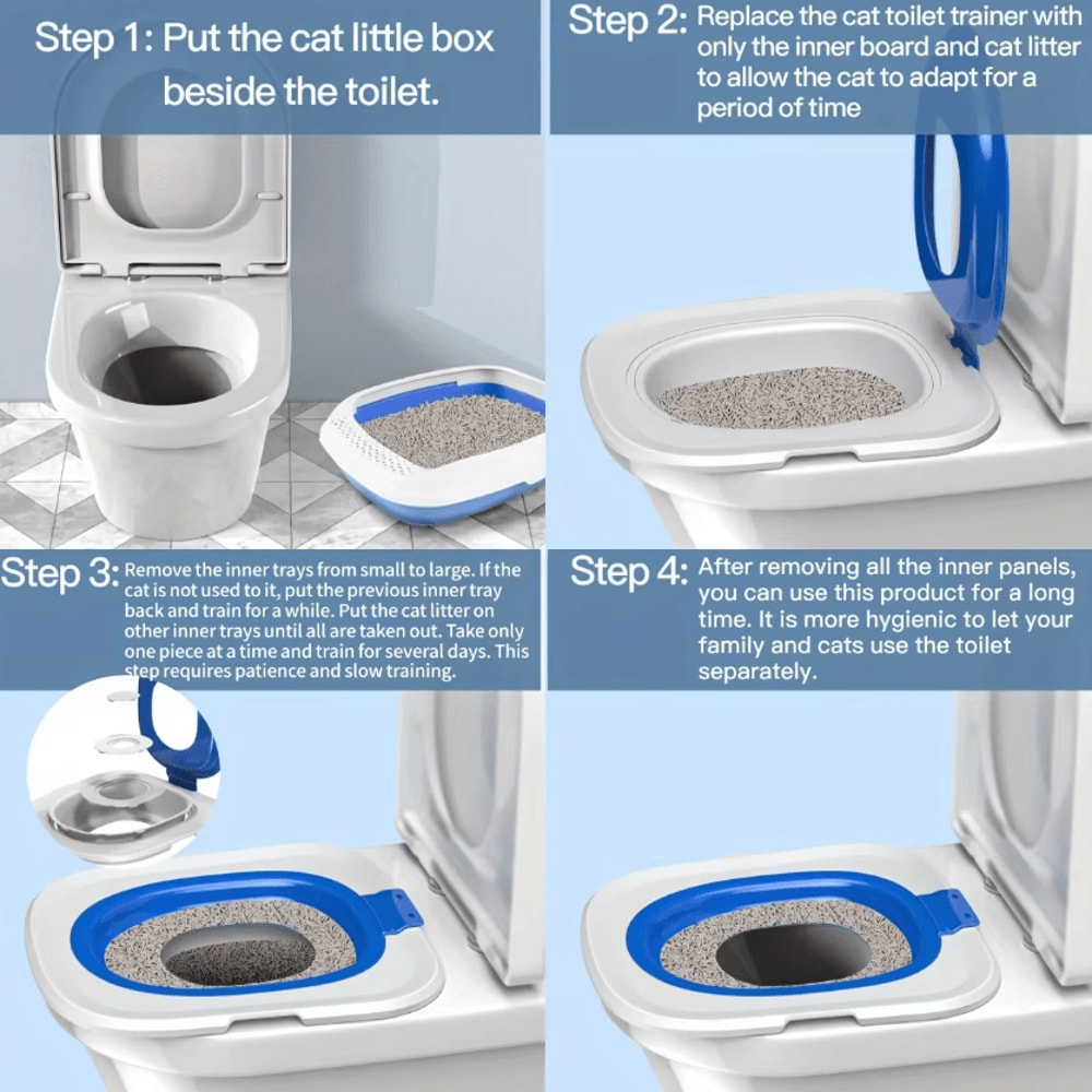 EasyTrain Cat Toilet Training System Cat Toilet Trainer For A Cleaner LitterFree Lifestyle 2